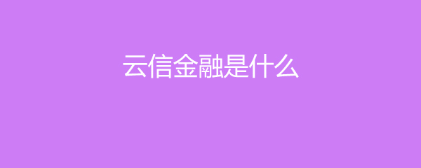 云信金融 依托技术服务与金融外包的新兴力量